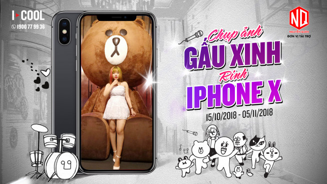 CHỤP ẢNH GẤU XINH - RINH IPHONE X