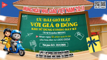 ƯU ĐÃI GIỜ HÁT VỚI GIÁ 0 ĐỒNG KHI ORDER COMBO BẤT KỲ