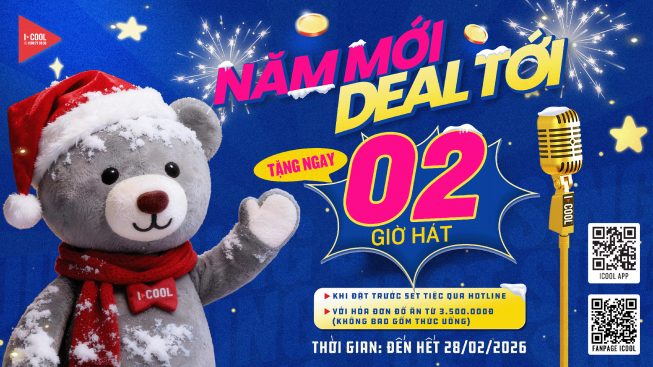 ĐẶT TIỆC TẠI ICOOL, ĐÓN 2026 RỘN RÀNG CÙNG ƯU ĐÃI: NĂM MỚI - DEAL TỚI