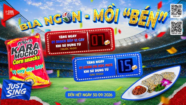 BIA NGON ĐẾN ICOOL UỐNG, MỒI BÉN CÓ ICOOL MỜI